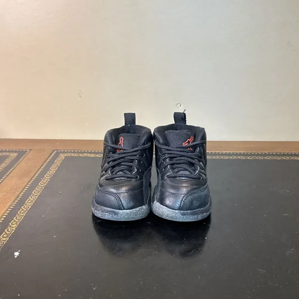 Jordan Toddler/Infant All-Black Leather High-Top Sneakers
